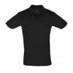 Firmen-Polohemden bedrucken aus Baumwolle 180 g/m2 Farbe schwarz