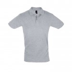 Firmen-Polohemden bedrucken aus Baumwolle 180 g/m2 Farbe grau mamoriert
