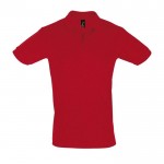 Firmen-Polohemden bedrucken aus Baumwolle 180 g/m2 Farbe rot