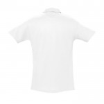 Bedruckbare Polohemden aus Baumwolle 210 g/m2 Farbe weiß Rückansicht