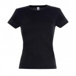 Werbeartikel T-Shirts für Damen 150 g/m2 Farbe schwarz