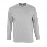 Langarmige T-Shirts mit Logo bedrucken 150 g/m2 Farbe grau mamoriert