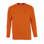 Langarmige T-Shirts mit Logo bedrucken 150 g/m2 Farbe orange