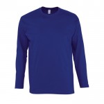 Langarmige T-Shirts mit Logo bedrucken 150 g/m2 Farbe ultramarinblau
