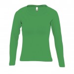 Damen-T-Shirts mit langen Ärmeln 150 g/m2 Farbe grün