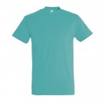 Bedrucktes Baumwoll-T-Shirt 190 g/m2 Farbe türkis