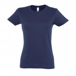 Bedruckbares Damen-T-Shirt 190 g/m2 Farbe marineblau
