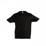 Baumwoll-T-Shirt für Kinder mit Logo 190 g/m2 Farbe schwarz