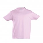 Baumwoll-T-Shirt für Kinder mit Logo 190 g/m2 Farbe hellrosa