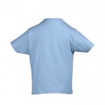 Baumwoll-T-Shirt für Kinder mit Logo 190 g/m2 Farbe pastellblau Rückansicht