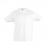 Baumwoll-T-Shirt für Kinder mit Logo 190 g/m2 Farbe weiß