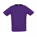 Atmungsaktive T-Shirts mit Logo bedrucken Farbe violett