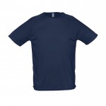 Atmungsaktive T-Shirts mit Logo bedrucken Farbe marineblau
