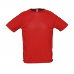 Atmungsaktive T-Shirts mit Logo bedrucken Farbe rot