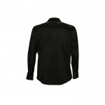 Herrenhemd aus Baumwolle, 140 g/m2, SOL'S Brighton farbe schwarz Rückansicht