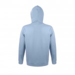 Bedrucktes Sweatshirt mit Kapuze 280 g/m2 Farbe pastellblau Rückansicht