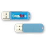Günstiger USB-Stick mit digitalem Aufdruck Farbe blau