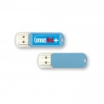 Günstiger USB-Stick mit digitalem Aufdruck Farbe hellblau
