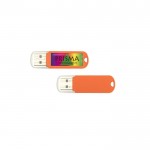 Günstiger USB-Stick mit digitalem Aufdruck Farbe orange