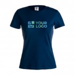 Damen-T-Shirts mit Logo, Baumwolle 150 g/m2 Ansicht mit Druckbereich