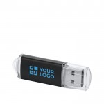 Günstiger USB-Stick mit Kappe Ansicht mit Druckbereich
