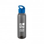Elegante Firmenflasche, Farbe schwarz Ansicht mit Druckbereich