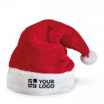 Weihnachtsmann-Mütze aus Polyester Ansicht mit Druckbereich