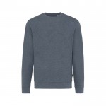 Buntes Sweatshirt aus Öko-Baumwolle 340 g/m2 Iqoniq Denali farbe dunkelblau mamoriert