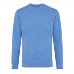 Buntes Sweatshirt aus Öko-Baumwolle 340 g/m2 Iqoniq Denali farbe blau mamoriert
