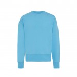 Sweatshirt Oversize aus Öko-Baumwolle 340 g/m2 Iqoniq Kruger farbe cyan-blau