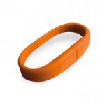 USB-Armband aus Silikon, Farbe orange