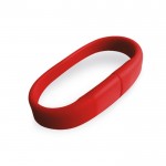 USB-Armband aus Silikon, Farbe rot