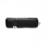 Firmen-USB-Stick aus Leder und Metall 3.0 Farbe schwarz