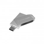 USB-Stick als Werbemittel mit Typ-C-Anschluss Farbe silber mit Logo