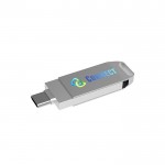 USB-Stick als Werbemittel mit Typ-C-Anschluss Farbe silber bedrucken lassen