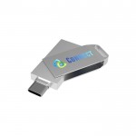 USB-Stick als Werbemittel mit Typ-C-Anschluss Farbe silber bedruckt 
