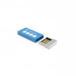 Minimalistischer USB-Stick farbig Farbe mattsilber mit Logo bedrucken