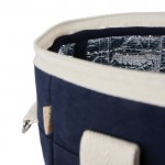 Kühlbox aus recycelter Baumwolle mit Schultergurt farbe marineblau fünfte Ansicht