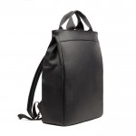 Exklusiver Mehrzweck-Rucksack aus Kunstleder mit PC-Tasche farbe schwarz