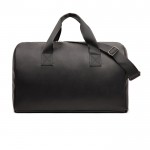 Reisetasche aus recyceltem Kunstleder mit großem Fach farbe schwarz zweite Ansicht