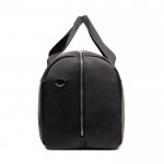 Reisetasche aus recyceltem Kunstleder mit großem Fach farbe schwarz dritte Ansicht