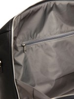 Reisetasche aus recyceltem Kunstleder mit großem Fach farbe schwarz achte Ansicht