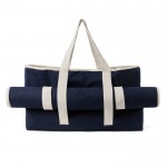 Strandtasche aus recycelter Baumwolle, 500 g/m2 farbe marineblau vierte Ansicht