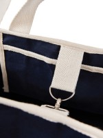 Strandtasche aus recycelter Baumwolle, 500 g/m2 farbe marineblau fünfte Ansicht