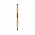Dreieckiger Bambus-Stift mit Touchpen und unendlicher Tinte farbe braun Ansicht mit Druckbereich