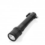 Auto-Taschenlampe mit Klebebandschneider und Hammer farbe schwarz Ansicht mit Druckbereich