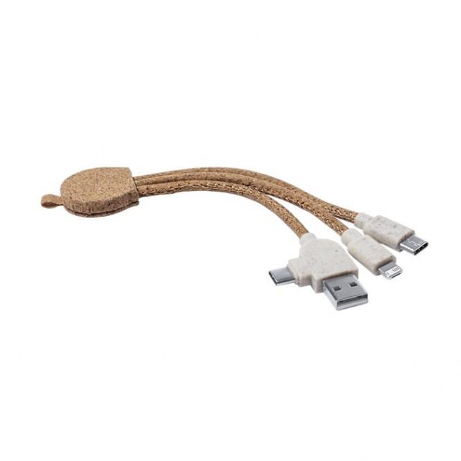 Kabelgebundenes USB-Ladegerät mit Aufdruck