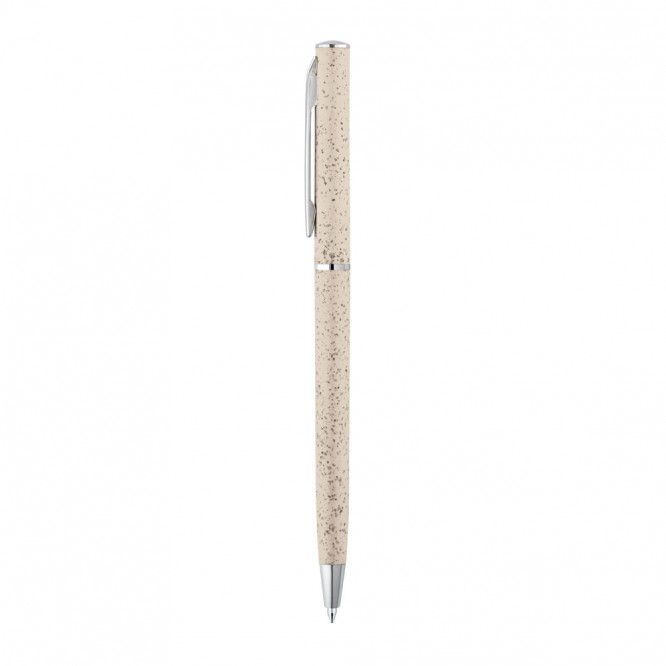 Kugelschreiber aus Weizenstroh mit Clip