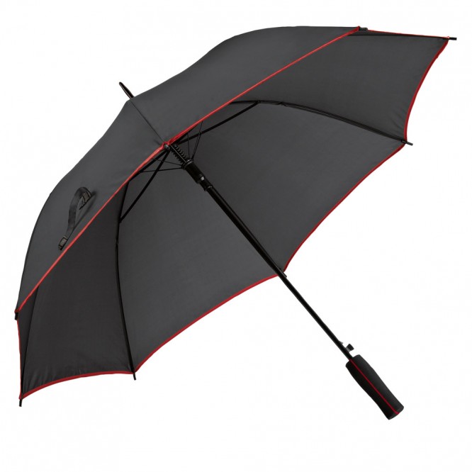 Eleganter Regenschirm mit farbigem Rand