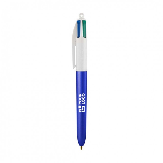 Vierfarbige Kugelschreiber mit Logo Ansicht mit Druckbereich